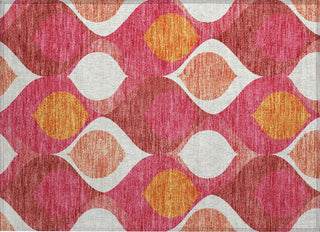 Piper Looms Chantille Mid-century Modern ACN749 Pink Machine Washable Area Rug Scatter Main Image