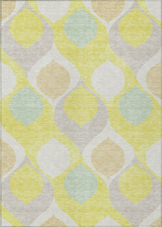Piper Looms Chantille Mid-century Modern ACN749 Yellow Machine Washable Area Rug main image