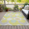 Piper Looms Chantille Mid-century Modern ACN749 Yellow Machine Washable Area Rug Outdoor Lifestyle Image Feature