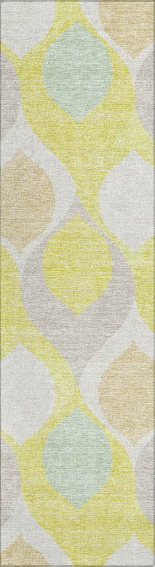 Piper Looms Chantille Mid-century Modern ACN749 Yellow Machine Washable Area Rug Runner Main Image