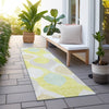 Piper Looms Chantille Mid-century Modern ACN749 Yellow Machine Washable Area Rug Runner Outdoor Lifestyle Image Feature