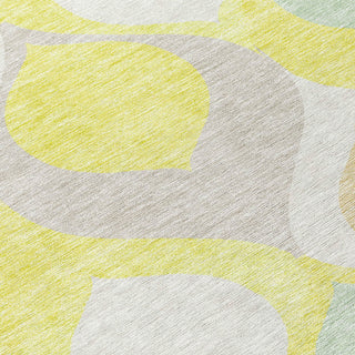 Piper Looms Chantille Mid-century Modern ACN749 Yellow Machine Washable Area Rug Swatch Image