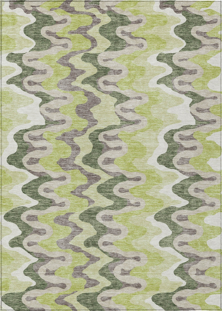Piper Looms Chantille Waves ACN750 Aloe Machine Washable Area Rug main image
