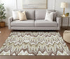 Piper Looms Chantille Waves ACN750 Beige Machine Washable Area Rug Lifestyle Image Feature