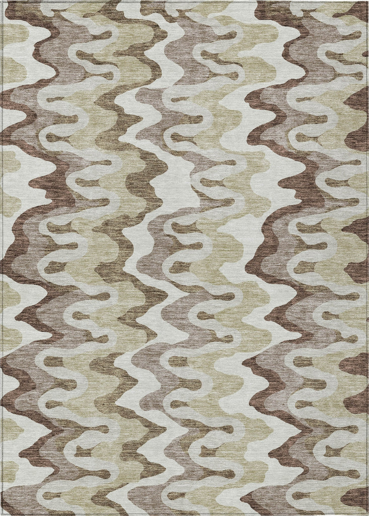 Piper Looms Chantille Waves ACN750 Beige Machine Washable Area Rug main image