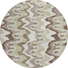 Piper Looms Chantille Waves ACN750 Beige Machine Washable Area Rug Round Main Image