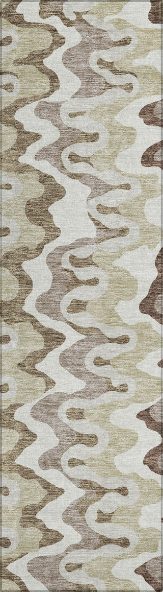 Piper Looms Chantille Waves ACN750 Beige Machine Washable Area Rug Runner Main Image
