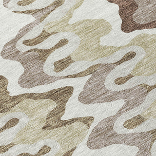 Piper Looms Chantille Waves ACN750 Beige Machine Washable Area Rug Swatch Image