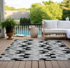 Piper Looms Chantille Waves ACN750 Black Machine Washable Area Rug Outdoor Lifestyle Image Feature