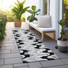 Piper Looms Chantille Waves ACN750 Black Machine Washable Area Rug Runner Outdoor Lifestyle Image Feature