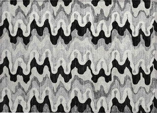 Piper Looms Chantille Waves ACN750 Black Machine Washable Area Rug Scatter Main Image