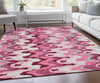 Piper Looms Chantille Waves ACN750 Blush Machine Washable Area Rug Lifestyle Image Feature