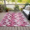 Piper Looms Chantille Waves ACN750 Blush Machine Washable Area Rug Outdoor Lifestyle Image Feature