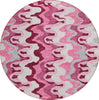 Piper Looms Chantille Waves ACN750 Blush Machine Washable Area Rug Round Main Image
