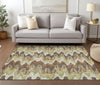 Piper Looms Chantille Waves ACN750 Chocolate Machine Washable Area Rug Lifestyle Image Feature
