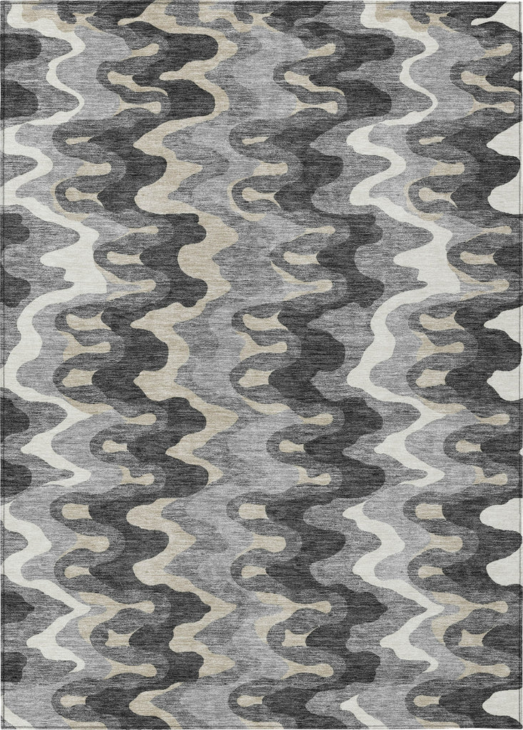 Piper Looms Chantille Waves ACN750 Gray Machine Washable Area Rug main image