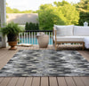 Piper Looms Chantille Waves ACN750 Gray Machine Washable Area Rug Outdoor Lifestyle Image Feature