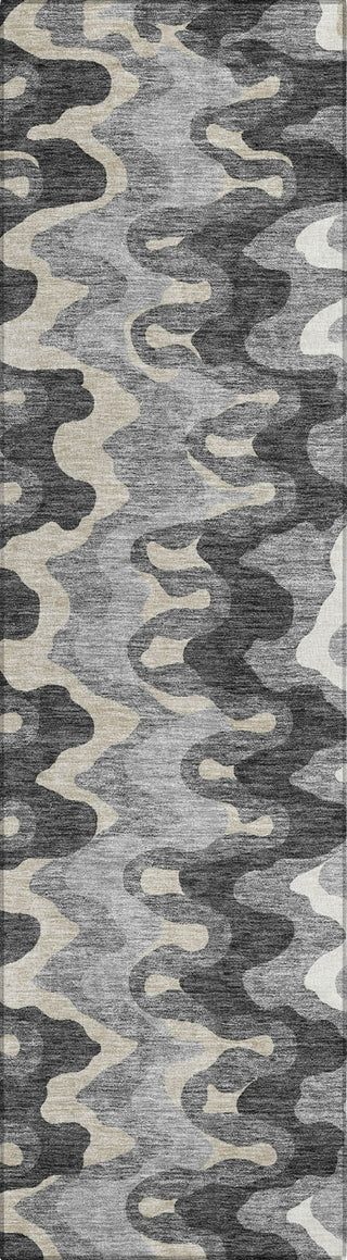 Piper Looms Chantille Waves ACN750 Gray Machine Washable Area Rug Runner Main Image