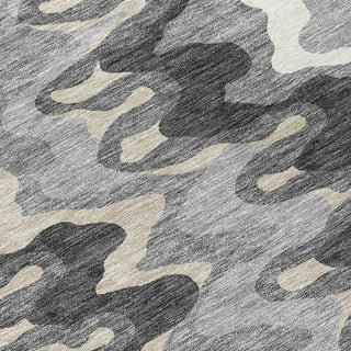 Piper Looms Chantille Waves ACN750 Gray Machine Washable Area Rug Swatch Image