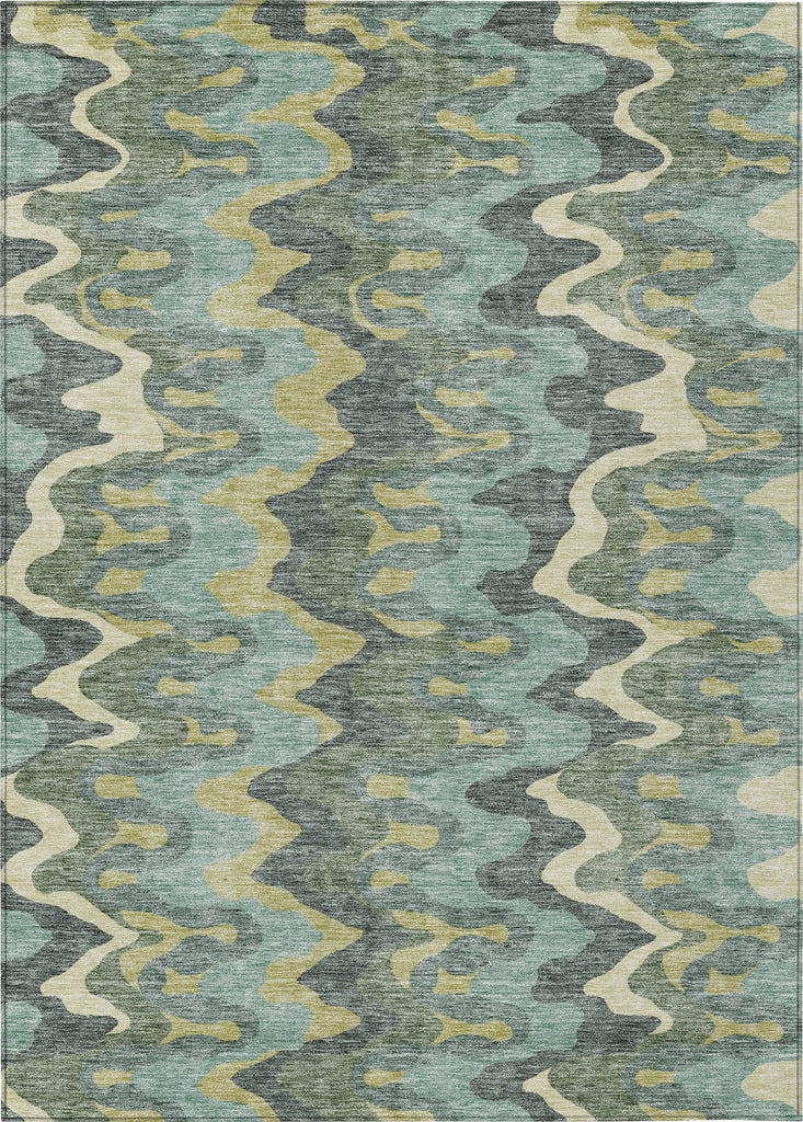 Piper Looms Chantille Waves ACN750 Sage Machine Washable Area Rug main image