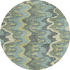 Piper Looms Chantille Waves ACN750 Sage Machine Washable Area Rug Round Main Image