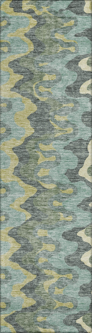 Piper Looms Chantille Waves ACN750 Sage Machine Washable Area Rug Runner Main Image