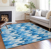 Piper Looms Chantille Waves ACN750 Sky Machine Washable Area Rug Lifestyle Image Feature