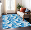 Piper Looms Chantille Waves ACN750 Sky Machine Washable Area Rug Lifestyle Image Feature