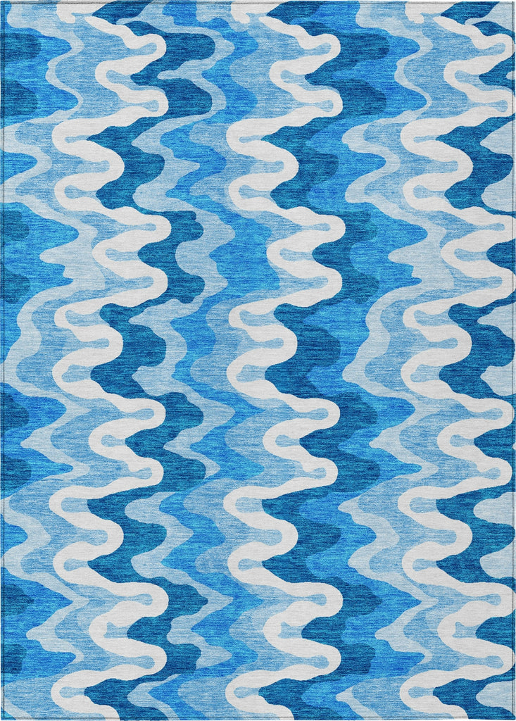 Piper Looms Chantille Waves ACN750 Sky Machine Washable Area Rug main image
