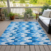 Piper Looms Chantille Waves ACN750 Sky Machine Washable Area Rug Outdoor Lifestyle Image Feature