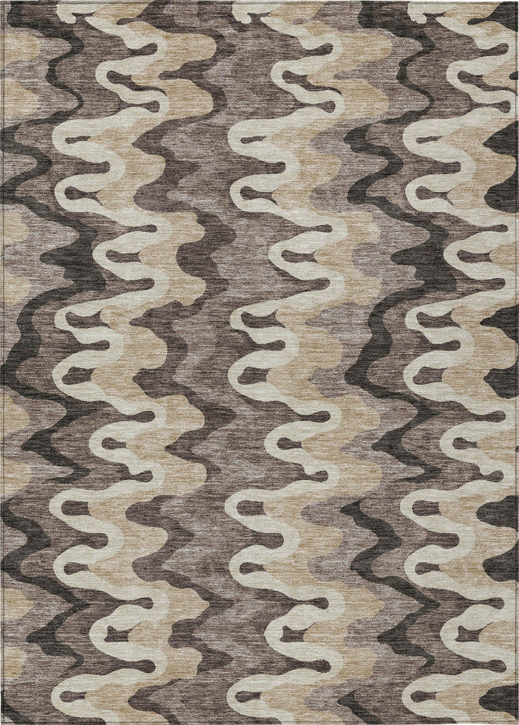 Piper Looms Chantille Waves ACN750 Taupe Machine Washable Area Rug main image