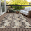 Piper Looms Chantille Waves ACN750 Taupe Machine Washable Area Rug Outdoor Lifestyle Image Feature