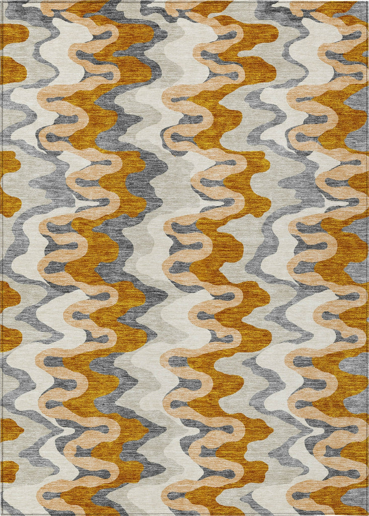 Piper Looms Chantille Waves ACN750 Terracotta Machine Washable Area Rug main image
