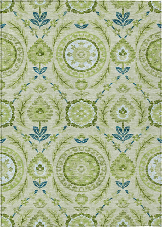 Piper Looms Chantille Floral ACN751 Aloe Machine Washable Area Rug main image