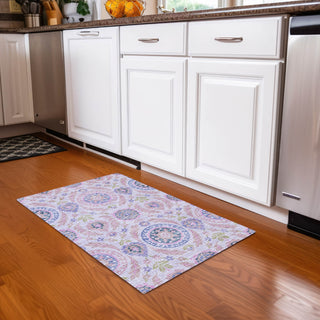Piper Looms Chantille Floral ACN751 Blush Machine Washable Area Rug Scatter Lifestyle Image Feature