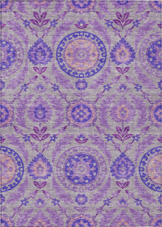 Piper Looms Chantille Floral ACN751 Lavender Machine Washable Area Rug main image