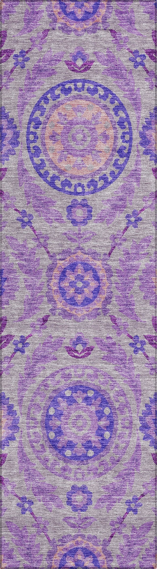 Piper Looms Chantille Floral ACN751 Lavender Machine Washable Area Rug Runner Main Image