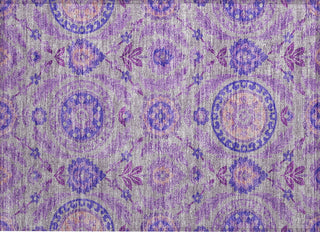 Piper Looms Chantille Floral ACN751 Lavender Machine Washable Area Rug Scatter Main Image