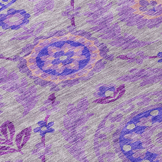 Piper Looms Chantille Floral ACN751 Lavender Machine Washable Area Rug Swatch Image