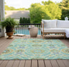 Piper Looms Chantille Floral ACN751 Mint Machine Washable Area Rug Outdoor Lifestyle Image Feature