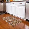 Piper Looms Chantille Floral ACN751 Paprika Machine Washable Area Rug Scatter Lifestyle Image Feature