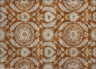 Piper Looms Chantille Floral ACN751 Paprika Machine Washable Area Rug Scatter Main Image