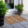 Piper Looms Chantille Floral ACN751 Paprika Machine Washable Area Rug Scatter Outdoor Lifestyle Image Feature