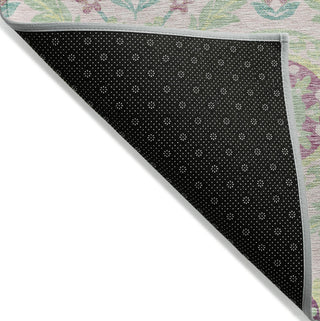 Piper Looms Chantille Floral ACN751 Pink Machine Washable Area Rug Backing Image