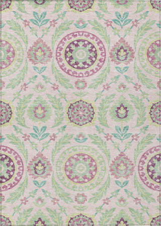 Piper Looms Chantille Floral ACN751 Pink Machine Washable Area Rug main image
