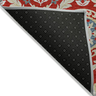 Piper Looms Chantille Floral ACN751 Red Machine Washable Area Rug Backing Image