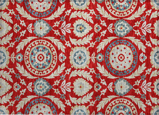 Piper Looms Chantille Floral ACN751 Red Machine Washable Area Rug Scatter Main Image