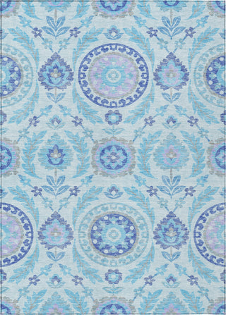 Piper Looms Chantille Floral ACN751 Sky Machine Washable Area Rug main image