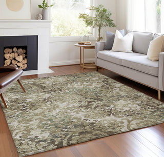 Piper Looms Chantille Floral ACN752 Beige Machine Washable Area Rug Lifestyle Image Feature