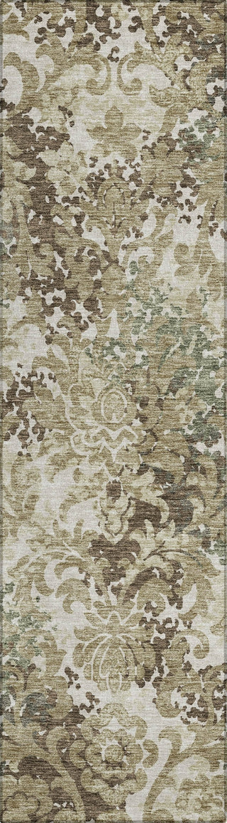 Piper Looms Chantille Floral ACN752 Beige Machine Washable Area Rug Runner Main Image